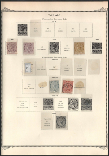 XIX ct. Tobago, British Colonies stamps on page