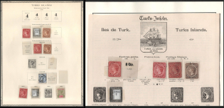 XIX ct. Turks Islands, British Colonies Collection on pages