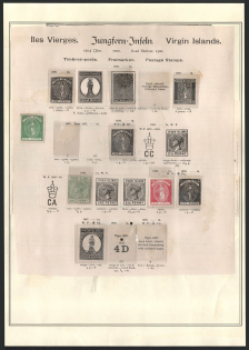 XIX ct. Virgin Islands, British Colonies stamps on page