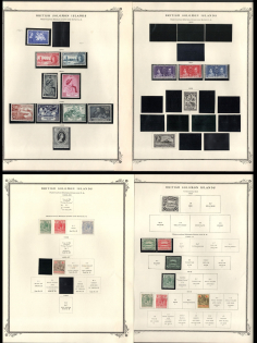 XX ct. Solomon Islands, British Colonies Collection on pages