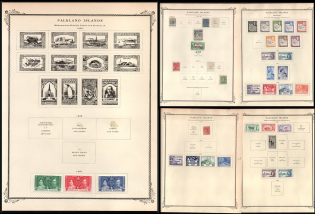 XX ct. Falkland Islands, British Colonies Collection on pages