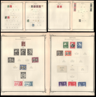 XX ct. Grenada, British Colonies Collection on pages