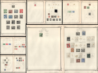 XX ct. Malta, British Colonies Collection on pages