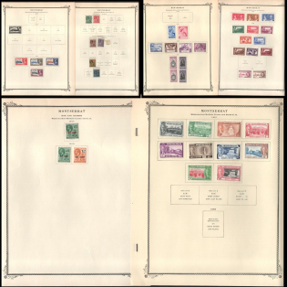 XX ct. Montserrat, British Colonies Collection on pages