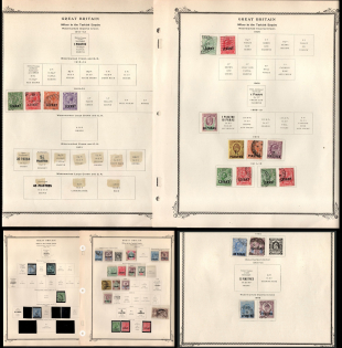 XX ct. Great Britain, Offices in the Turkish Empire, Collection on pages