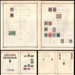 XX ct. St. Lucia, British Colonies Collection on pages