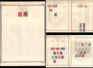 XIX ct. Virgin Islands, British Colonies stamps on pages