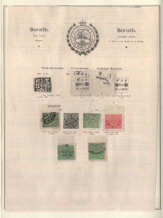 XIX ct. Soruth, India, British Colonies stamps on page