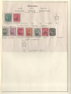XIX ct. Chamba, India, British Colonies stamps on page