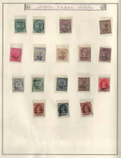 XX ct. Nabha, India, British Colonies stamps on page