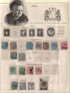 XIX ct. India, British Colonies stamps on page