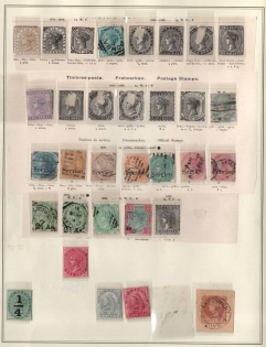 XIX ct. India, British Colonies stamps on page