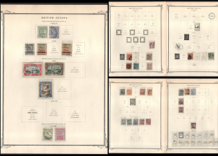 XIX ct. British Guiana, British Colonies Collection on pages