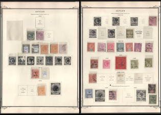 XIX ct. Ceylon, British Colonies Collection on pages