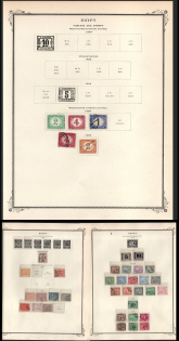 XIX ct. Egypt, British Colonies Collection on pages