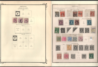 XIX ct. Grenada, British Colonies Collection on pages