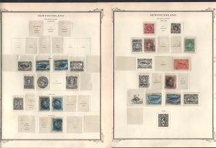 XIX ct. Newfoundland, Canada, British Colonies Collection on pages