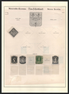 XIX ct. Nova Scotia, Canada, British Colonies stamps on page