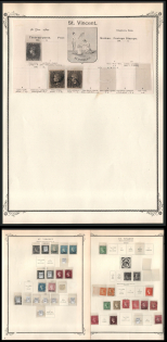 XIX ct. St. Vincent, British Colonies Collection on pages