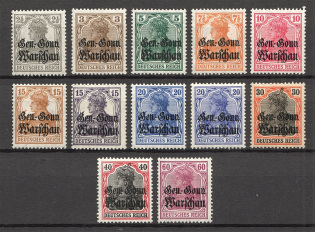 1916-17 Poland Germany Occupation (CV $25, Full Set)