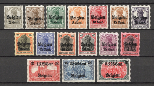 1916-18 Belgium Germany Occupation (CV $80, Full Set)