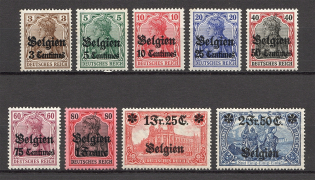 1914-18 Belgium Germany Occupation (CV $65, Full Set)
