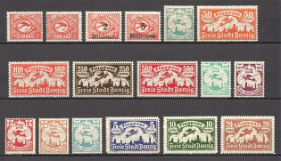 1923 Germany Danzig Gdansk Airmail (Full Sets)