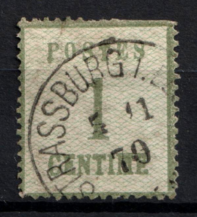 1870 1c North Germany, German States, Germany (Mi. 1 I, Used, CV $170)