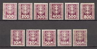 1921-22 Germany Danzig Gdansk (CV $10, Full Set, MH/MNH)