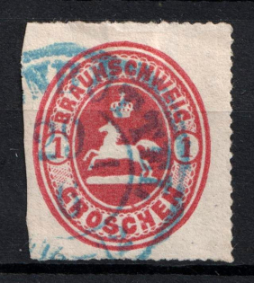 1865 1Gr Braunschweig, German States, Germany (Mi. 18, Used, CV $90)