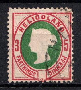 1875 3F/5pf Heligoland, German States, Germany (Mi. 13 a, Used, CV $40)