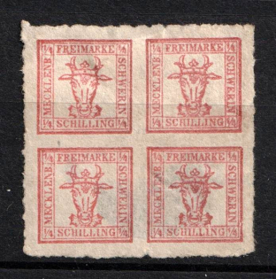 1864 4/4S Mecklenburg-Schwerin, German States, Germany (Mi. 5 b, CV $60)