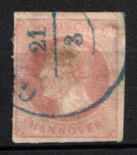 1859 1Gr Hannover, German States, Germany (Mi. 14 d I, Used, CV $150)