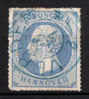 1864 2Gr Hannover, German States, Germany (Mi. 24 y, Used, CV $105)