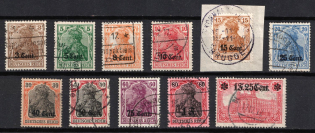 1916 Western Lands, German Occupation, Germany (Mi. 1 - 11, Used, CV $120)