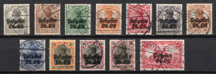 1916-18 Eastern Lands, German Occupation, Germany (Mi. 1 - 12, Full Set, Used, CV $50)