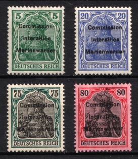 1920 Joining of Marienwerder, Germany (Mi. 15 - 16, 18 - 19, CV $150)
