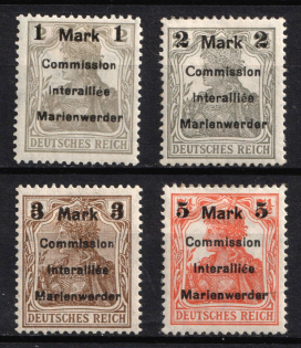 1920 Joining of Marienwerder, Germany (Mi. 22 - 25, Full Set, Signed, CV $120)
