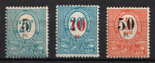 1920 Joining of Upper Silesia, Germany (Mi. 10 - 12, Full Set, CV $50)