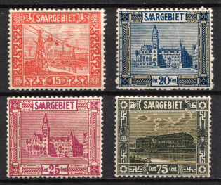 1923 Joining of Saar, Germany (Mi. 98 - 101, Full Set, CV $60)