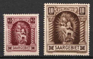 1925 Joining of Saar, Germany (Mi. 102 - 103, Full Set, CV $30)
