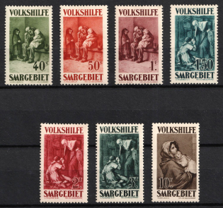 1929 Joining of Saar, Germany (Mi. 135 - 141, Full Set, CV $110)