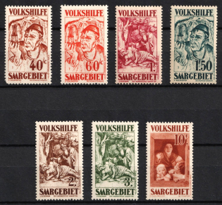 1931 Joining of Saar, Germany (Mi. 144 - 150, Full Set, CV $240)