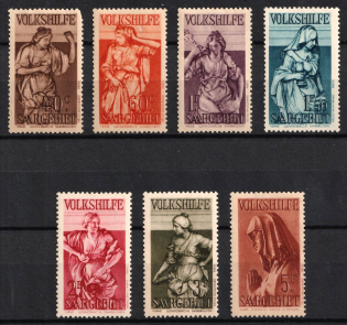 1934 Joining of Saar, Germany (Mi. 171 - 177, Full Set, CV $130)