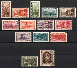 1934 Joining of Saar, Germany (Mi. 179, 181 - 192, 194, CV $50)