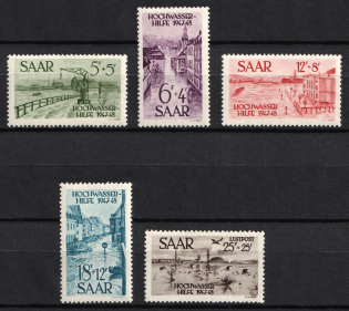 1948 Saar, Germany (Mi. 255 - 259, Full Set, CV $30)