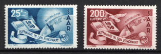 1950 Saar, Germany (Mi. 297 - 298, Full Set, CV $260)