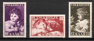 1953 Saar, Germany (Mi. 344 - 346, Full Set, CV $20)