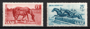 1949 Saar, Germany (Mi. 265 - 266, Full Set, CV $20)