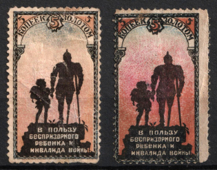 1923 3k, In Favor of Invalids, RSFSR Charity Cinderella, Russia (2nd stamp Forgery)